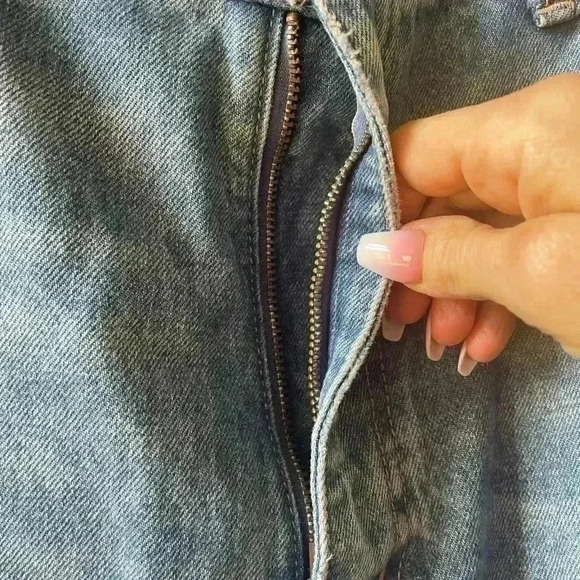 NWOT Moussy Vintage Glen High Rise Straight Leg Light Wash Jeans Size 31 - Picture 10 of 11